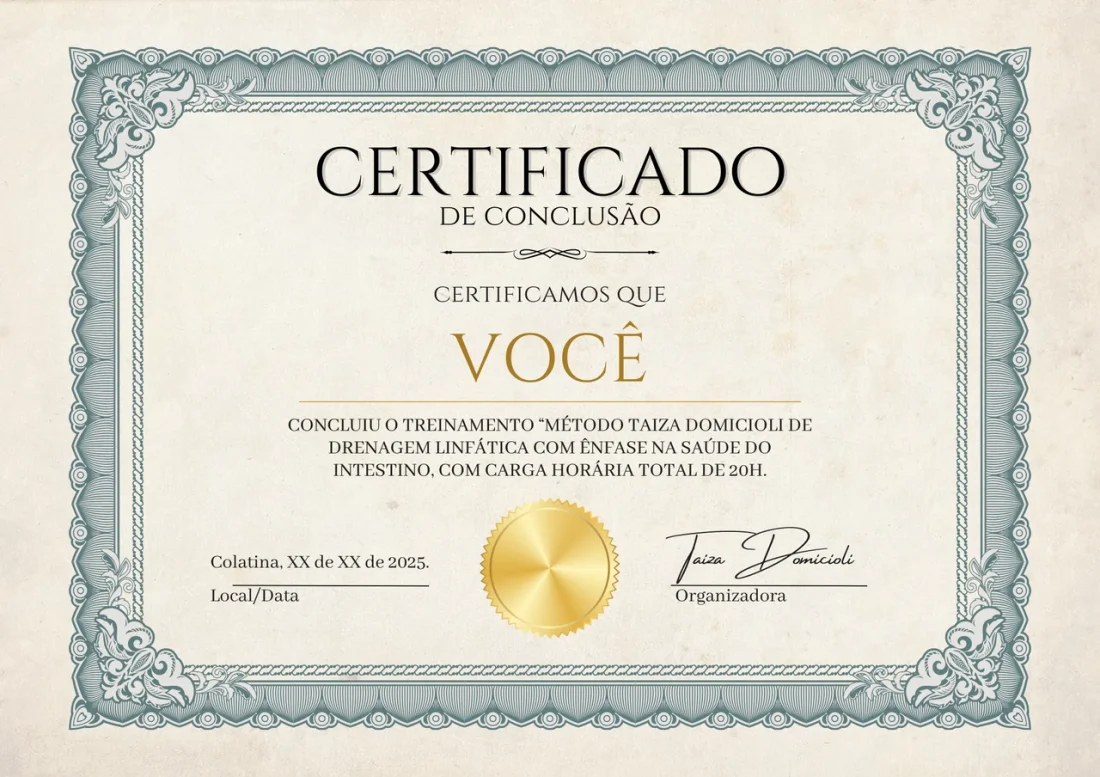 Certificado do Método Taiza Domicioli